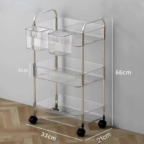 Clear 3-stufiger Rollwagen – Kompakter Organizer