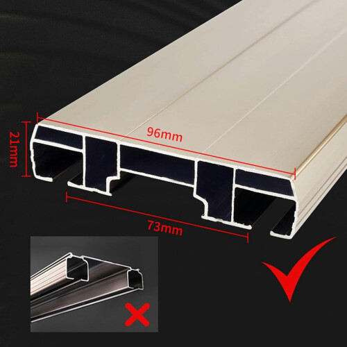 Kit de tringle à rideaux double rail en aluminium blanc 150 cm 1