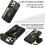 Custodia a tracolla/portafoglio in pelle PU nera per iPhone 15 Pro Max 3