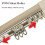 Kit de tringle à rideaux double rail en aluminium blanc 150 cm 3