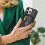 Custodia a tracolla/portafoglio in pelle PU nera per iPhone 15 Pro Max 6