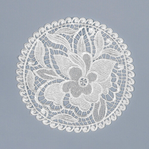 Handmade Crochet Lace Doilies Set Beige 6 pcs 1