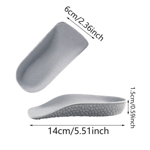 Orthopedic Height Insoles with Adjustable Heel Lift and 1