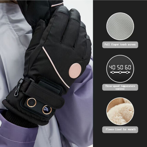 Heated Gloves Windproof Temperature-Controlled 1 Pair 2