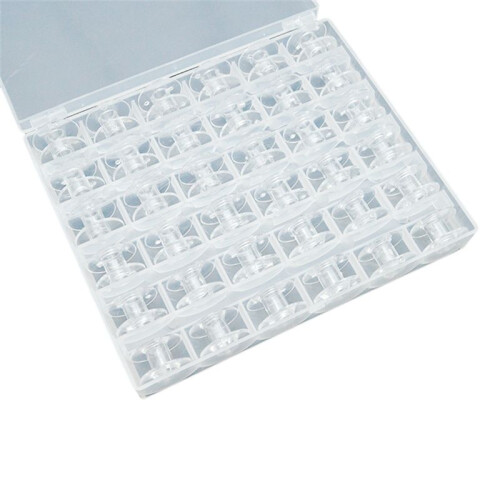 36Pcs Sewing Machine Bobbin, Universal Sewing Bobbins Plastic Sewing Machine Bobbin with Storage Box 1