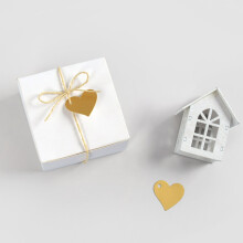 Gouden Hart Feestdagen Cadeaulabels Mat Karton 50 stuks