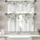 Eucalyptus Kitchen Curtains Valance & Tier Set Sage Green 1
