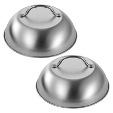 Pachet de 2 capace pentru oale din oțel inoxidabil, cu diametrul de 28 cm