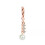 Clip-on-Bauchnabelpiercing aus Roségold mit Perle 1