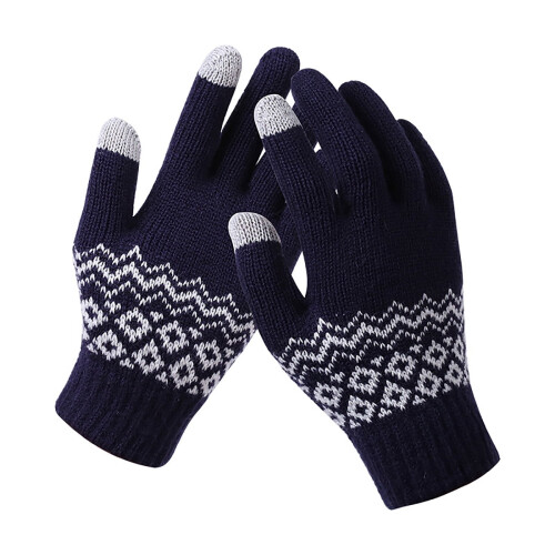 Knitted Wool Gloves Windproof Touchscreen Unisex