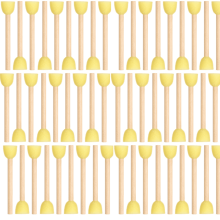 Round Sponge Foam Brush Set with Wooden Handle 100 Pieces