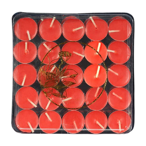 Röda värmeljus 0,9x0,9x0,78 cm 50-pack