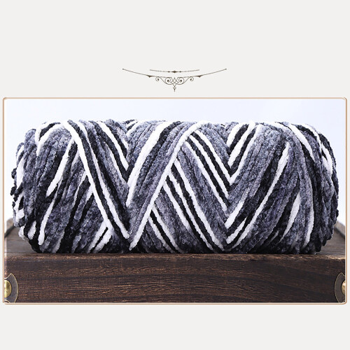 Hilo grueso multicolor negro blanco gris 200 g