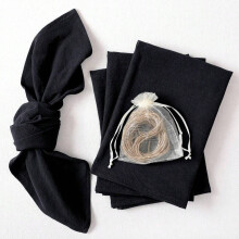 Black Cotton Cloth Napkins 40x40cm 4-Pack