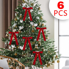 Samt-Weihnachtsschleifen für Girlanden und Kränze, 12 Stück
