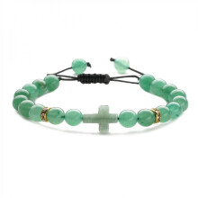 Pulseira de contas de ônix e olho de tigre, presente religioso para homens.