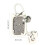 Porta badge del campus trasparente con orecchie di gatto e staccabile 6