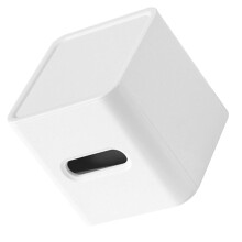 Couvercle carré blanc pour boîte à mouchoirs avec plateau de rangement 14 cm