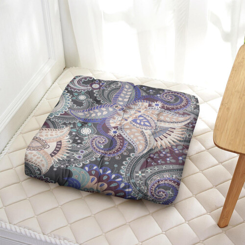 Boho Paisley Meditation Cushion 22x22 inches 2