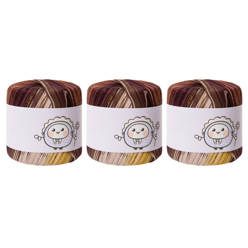 Mercerized Cotton Thread Fade Resistant 3 Spools