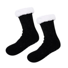 Dames winter pantoffelsokken met zachte fleecevoering en
