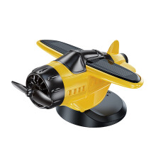 Airplane-Shaped Solar Car Ornament Compatible with All Cars