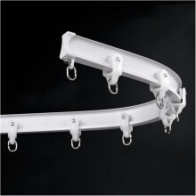 Rail de rideau GXCZ robuste pour plafond/mur, blanc, 150 cm