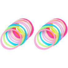 Glow-in-the-Dark Silicone Jelly Bracelets Assorted Colors
