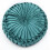 Velvet Pleated Round Throw Pillow Navy Blue 1