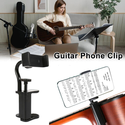 ABS gitartelefonholder med 360 rotasjon for alle typer gitarer 1