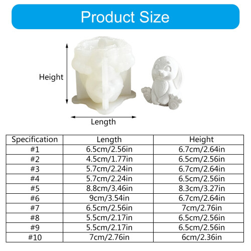 Hjort silikonform for epoksyharpiksgipsbaking 2
