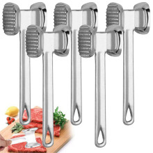 Attendrisseur de viande double face en aluminium avec poignée antidérapante, ensemble de 5 pièces