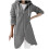 Γυναικείο oversized μακρύ φούτερ με κουκούλα Y2K με φερμουάρ, γκρι S 1