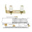1PCS Patio Door Track Guide Rollers Sliding Door Guide Rollers with L-Pillar Bracket Adjustable Double Nylon Rollers 6