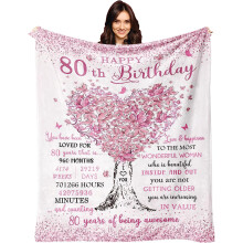 Couverture pour femme pour son 60e anniversaire (60 x 50 pouces)
