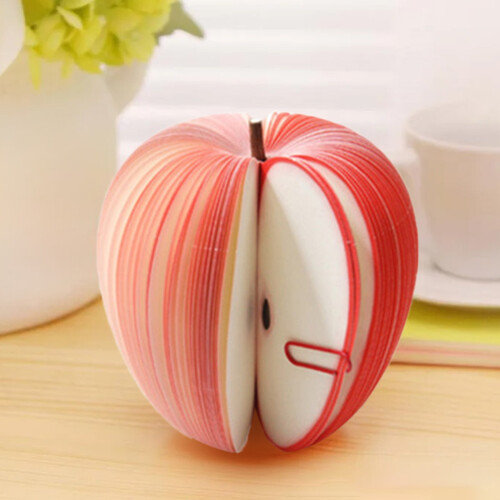 Apple-Shaped Sticky Notes Pad Assortment 6-Pack