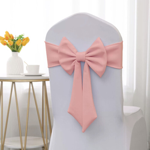 Ensemble de 4 nœuds élastiques pour chaises, idéal pour banquets et mariages.