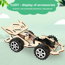 Kit de voiture de course en bois Ă peindre et Ă construire pour enfants (18 x 9 x 7 cm)
