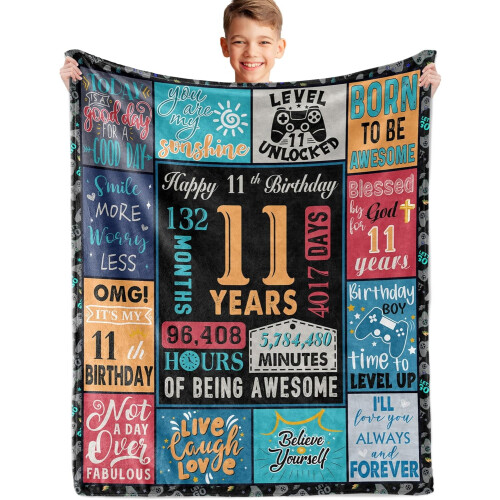 Couverture pour le 10e anniversaire d'un garçon, 60 x 50 pouces