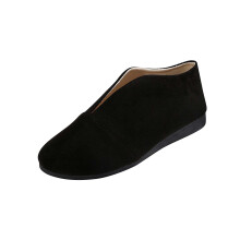 Damen-Slipper mit spitzer Zehenpartie, Flockmaterial, Größe US 7