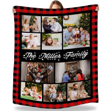 Couverture photo personnalisée pour papa – Plaid personnalisé avec