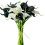 Fiori artificiali di calla in seta, 20 pezzi, neri e bianchi 1