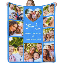 Personalisierte Fotodecke für Erwachsene, individuelle Kuscheldecke