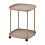 Table d'appoint à roulettes avec étagère de rangement, 2