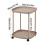 Table d'appoint à roulettes avec étagère de rangement, 3