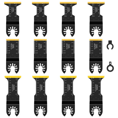 Titanium Bimetal Oscillating Saw Blades Set 12PCS