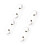 Magnetic Eyeglass Holder Silver 8 Pieces 8