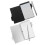 Bloc-notes avec stylo, alliage d'aluminium compact, noir, lot de 2 1