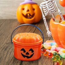 Mini-Geister-Süßigkeiteneimer-Set Halloween-Dekoration Kunststoff 6