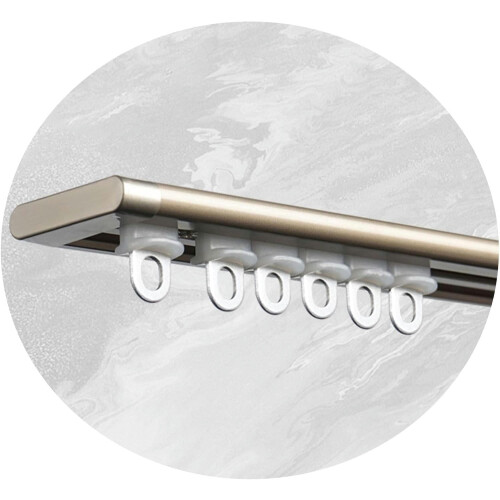 Rail de plafond en aluminium pour rideaux, blanc, 130 cm
